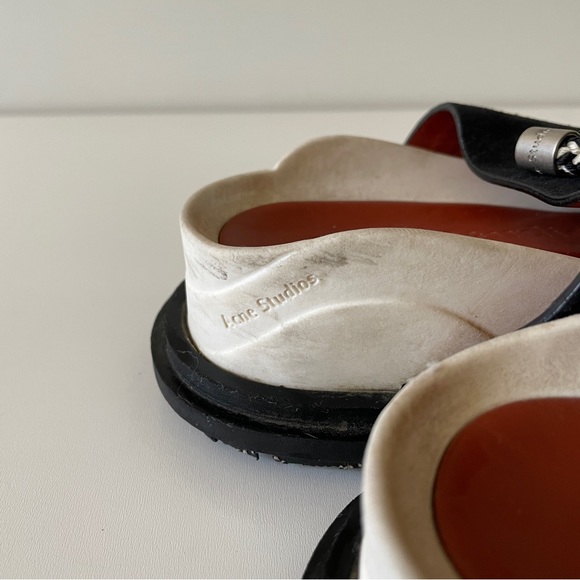 Acne Studios Suede Modern Thong Sandal Size 36 6 Rope Knot Platform - Picture 4 of 7